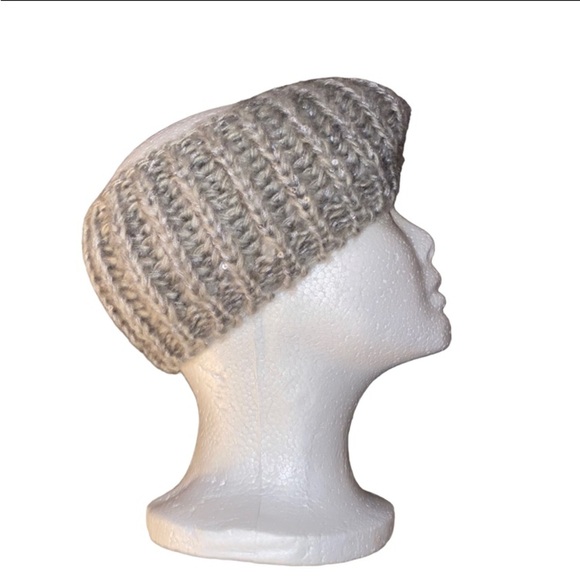 Charming Charlie Gray Sequin Cable Knit Headband Ear Warmer Winter One Size - Picture 7 of 9